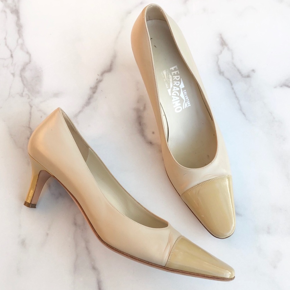 Salvatore Ferragamo cap toe pumps